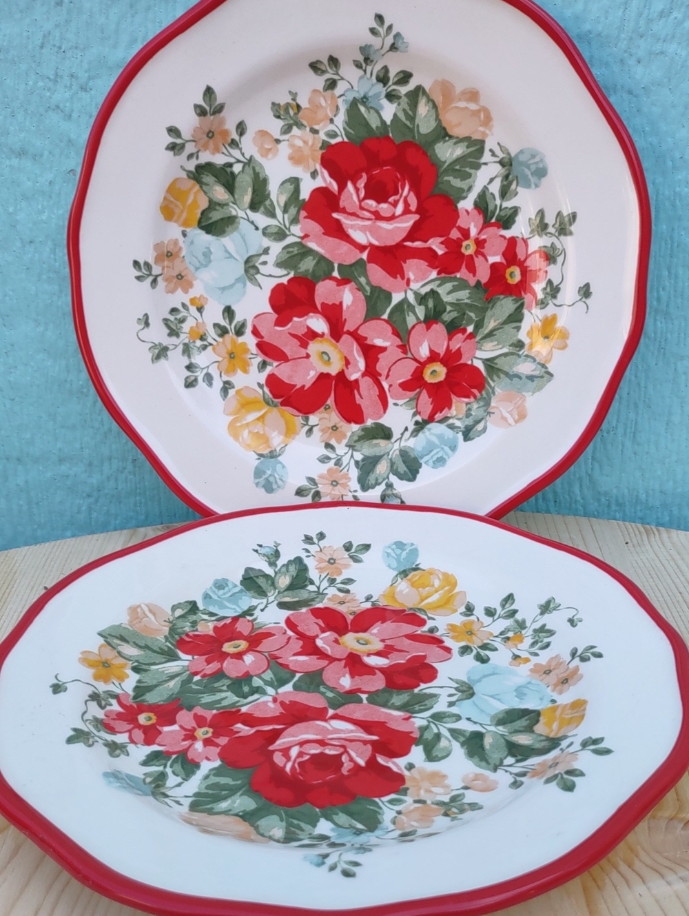 Pioneer Woman Vintage Floral Salad Plates - Set of 2